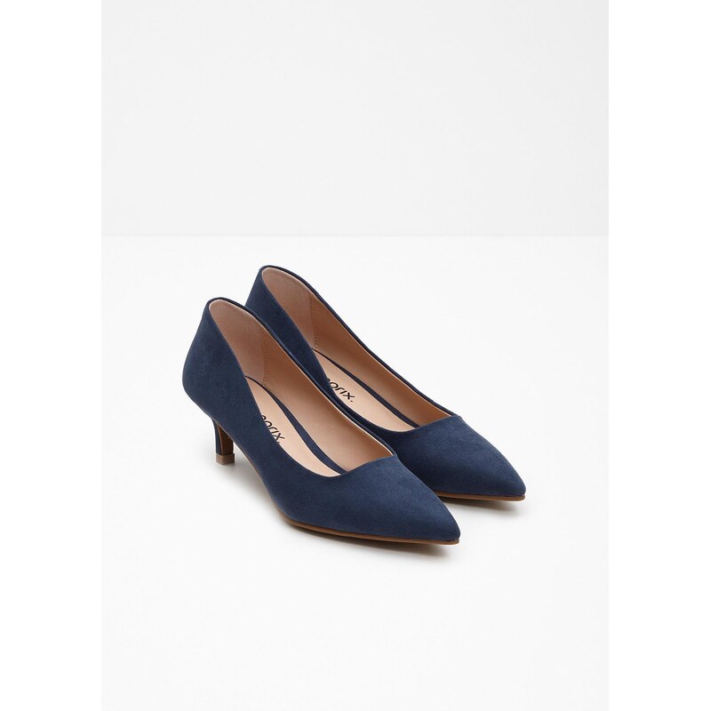 bonprix Lodičky s úzkym podpätkom, farba modrá 68404727