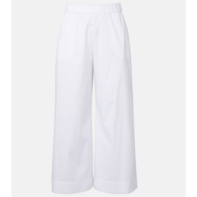 Max Mara Pece cropped cotton-blend wide-leg pants 68408497