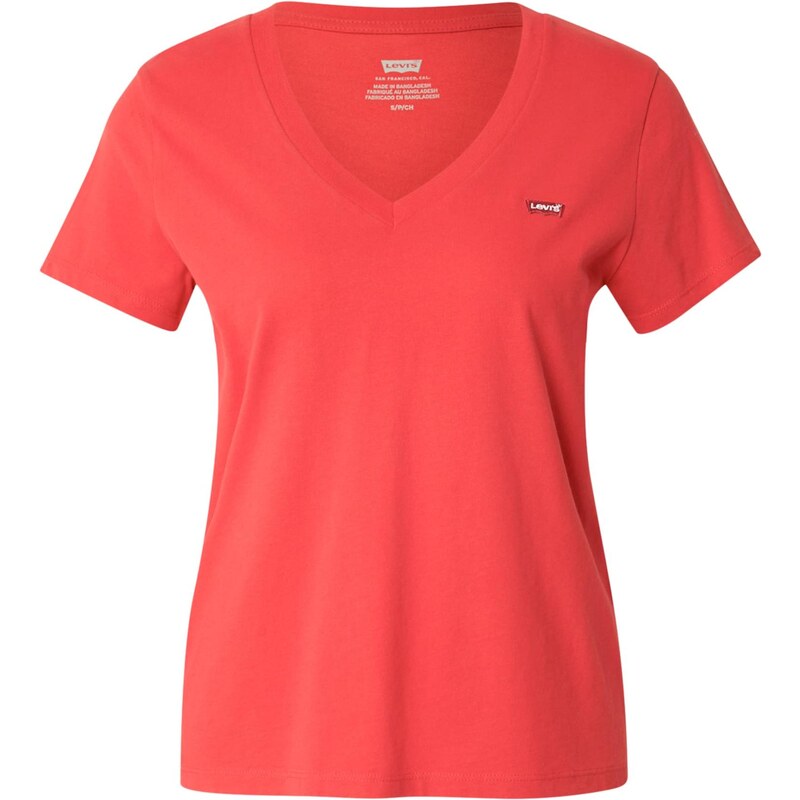 LEVIS Tričko The Perfect V-Neck červená 68414491