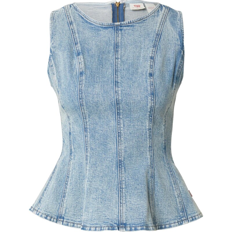 LEVIS Top Leighton Peplum Top modrá denim 68414493