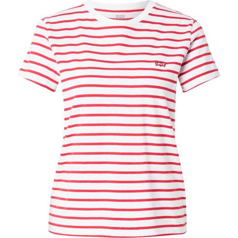 LEVIS Tričko Perfect Tee krvavo červená / biela 68414495