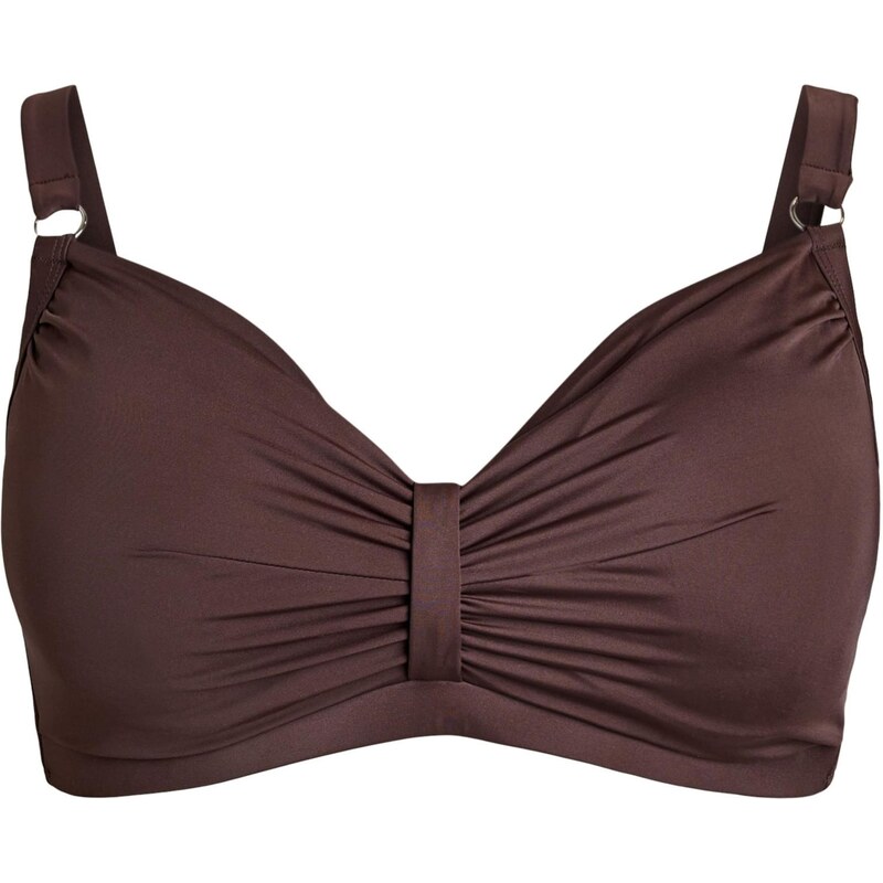 Swim by Zizzi Bikinový top Basic tmavohnedá 68414680