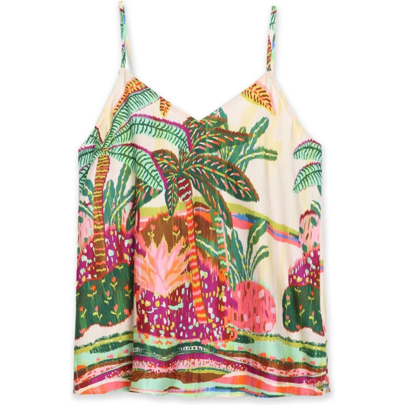 Lola Casademunt Top krémová / zelená / oranžová / ružová 68414707