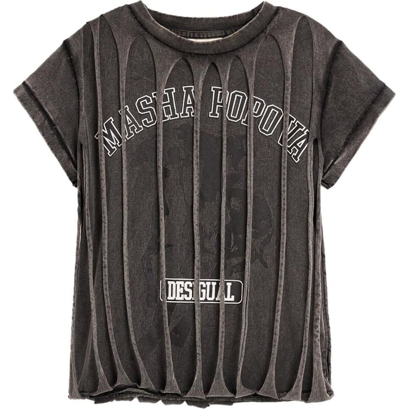 Desigual Tričko Masha Popova čierna / biela 68414702