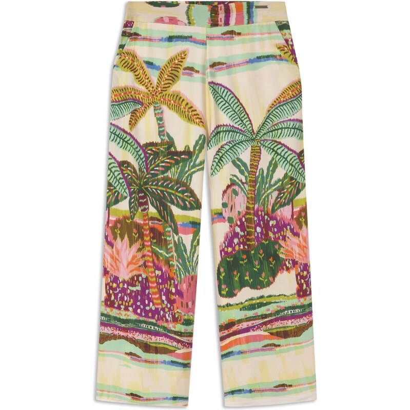 Lola Casademunt Nohavice žltá / zelená / ružová / šedobiela 68414727