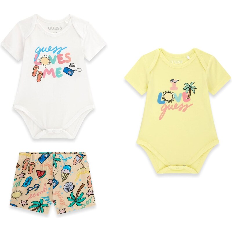 GUESS Set azúrová / žltá / pastelovo oranžová / biela 68414821