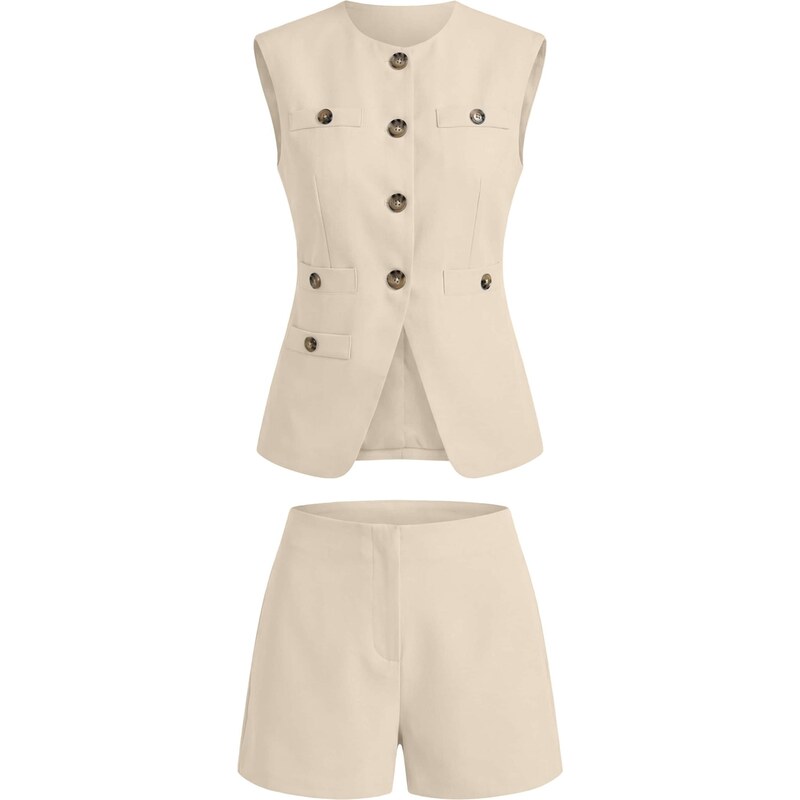 Imily Bela Nohavicový kostým béžová 68414905