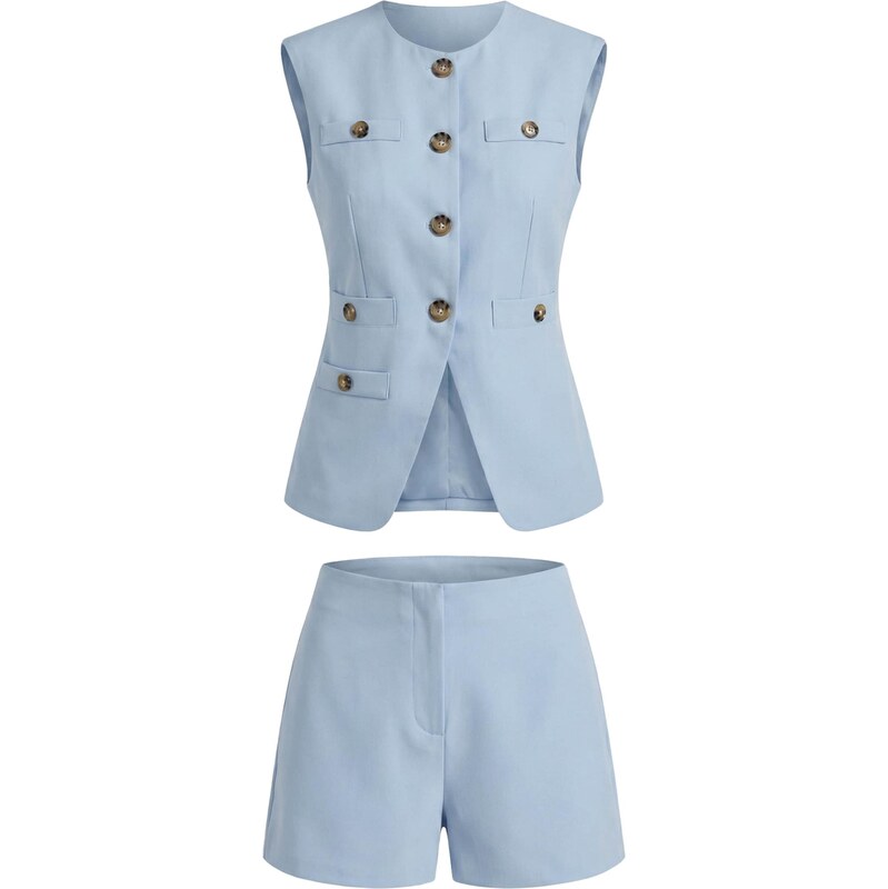 Imily Bela Nohavicový kostým nebesky modrá 68414913