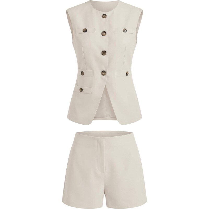 Imily Bela Nohavicový kostým biela 68414933