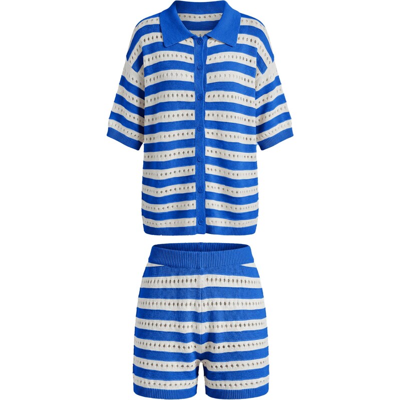 Imily Bela Nohavicový kostým kráľovská modrá / biela 68414998