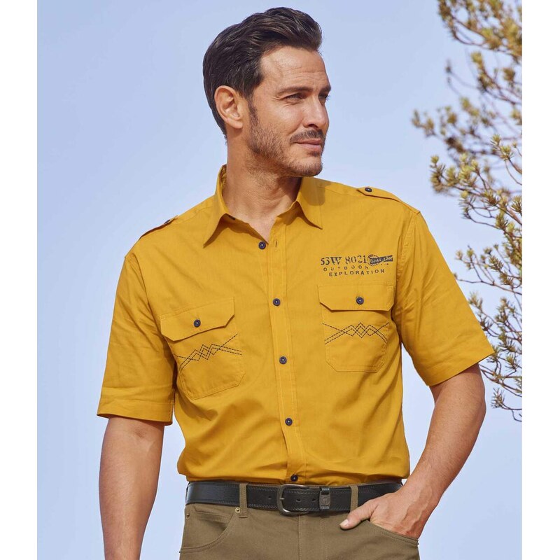 Popelínová košeľa Pilote Explorer Atlas For Men Žltá 68411238