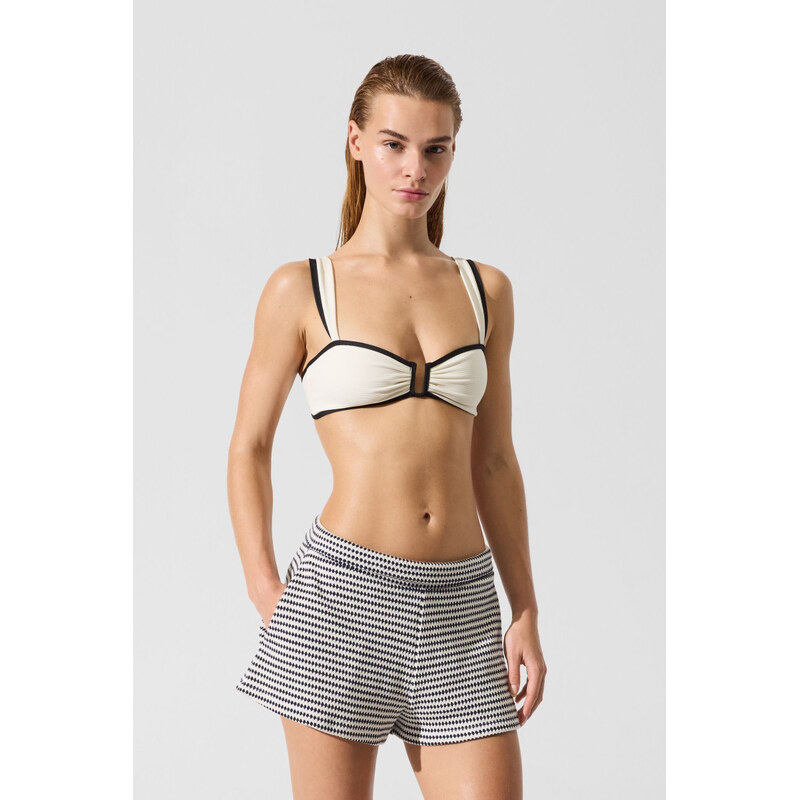 PLÁŽOVÉ OBLEČENIE KARL LAGERFELD CROCHET STRIPED SHORTS 68411363