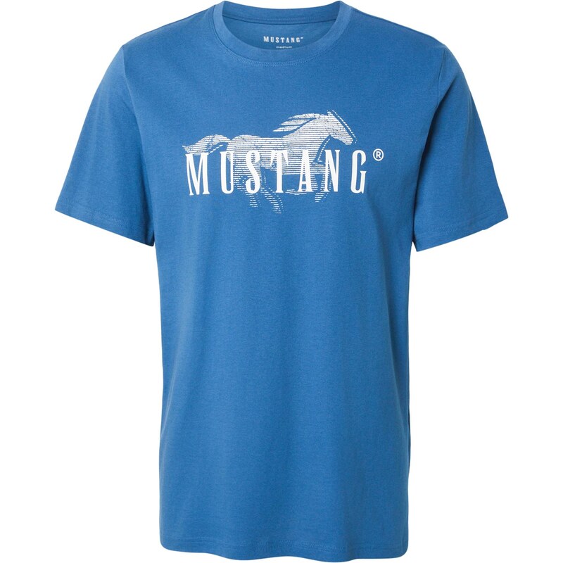 MUSTANG Tričko Austin modrá / biela 68415145