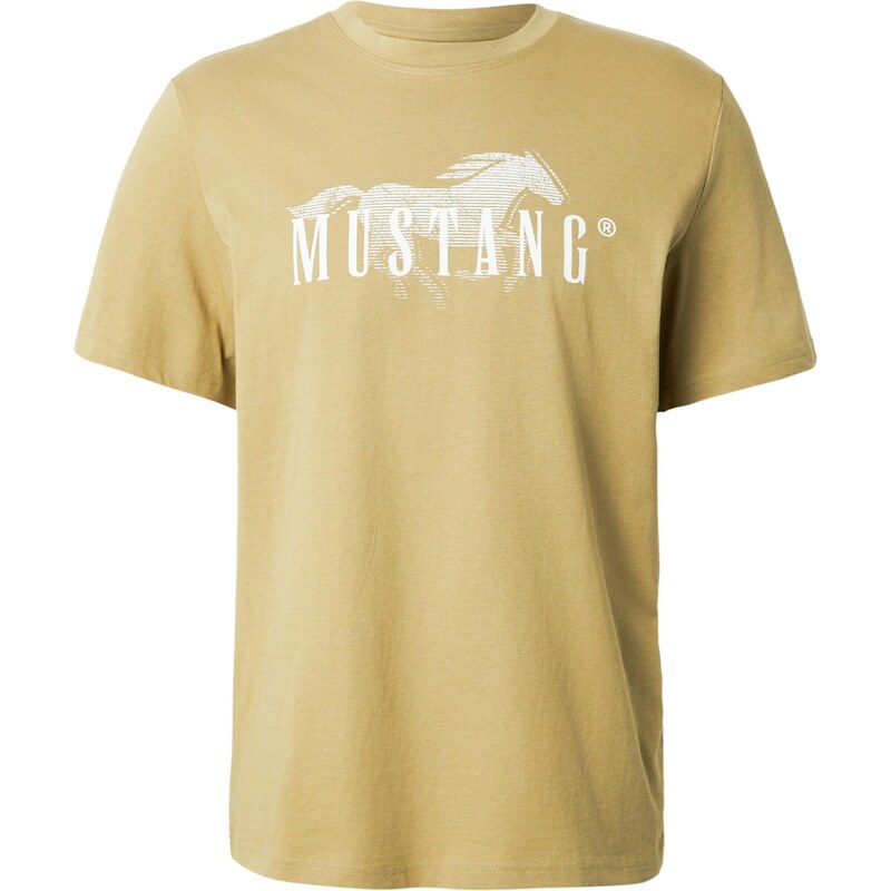 MUSTANG Tričko Austin kaki / biela 68415146