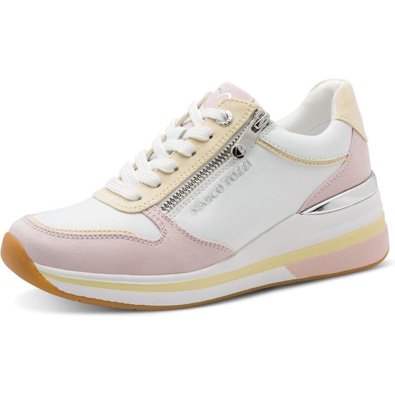 MARCO TOZZI Nízke tenisky svetložltá / ružová / biela 68415221