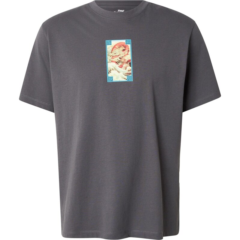 JACK & JONES Tričko JORBIG JAPAN azúrová / tmavosivá / svetlozelená / 68415279