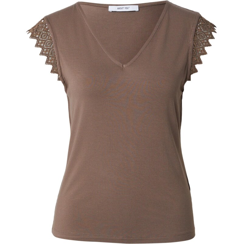 ABOUT YOU Tričko Caitlin mokka 68415445