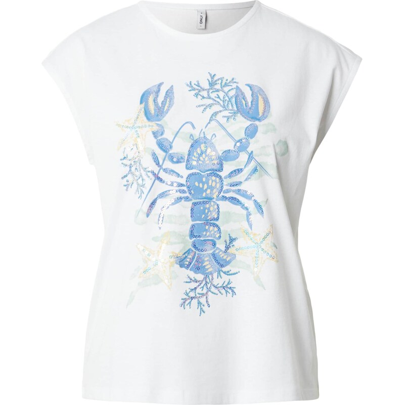 ONLY Tričko ONLELA modrá / svetložltá / svetlozelená / biela 68415474