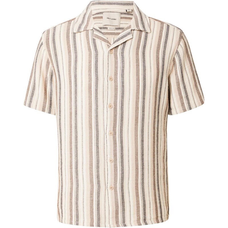 Only & Sons Košeľa ONSTREV hnedá / svetlohnedá / svetložltá 68415462