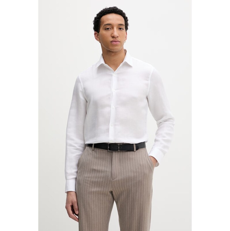 Calvin Klein košeľa pánska s ľanom 68411520