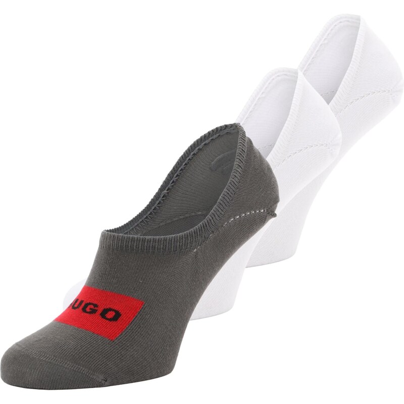 HUGO Ťapky sivá / červená / biela 68415756