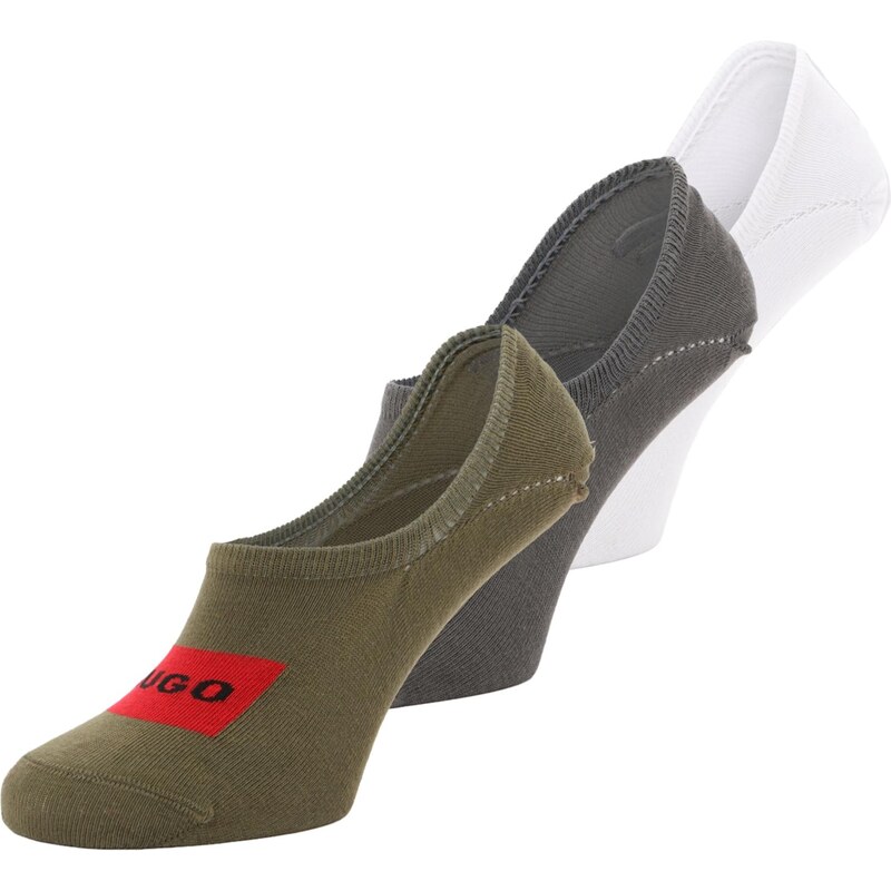 HUGO Ťapky olivová / červená / biela 68415825