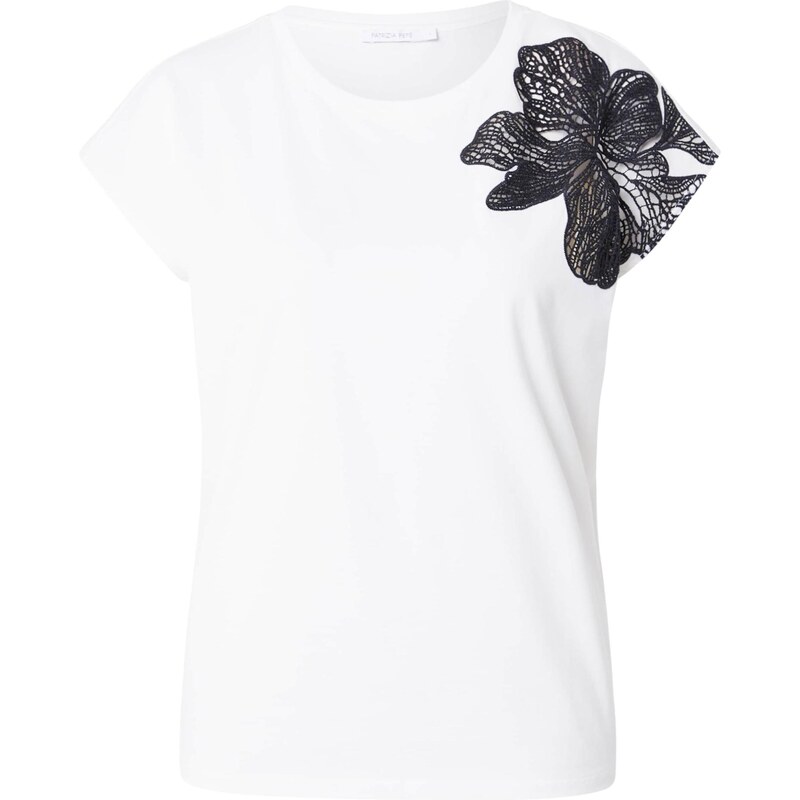 PATRIZIA PEPE Tričko MAGLIA čierna / biela 68415997