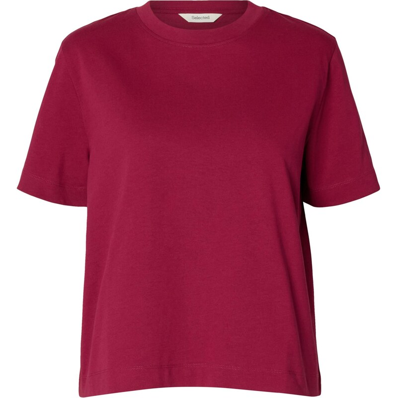 SELECTED Tričko SLFEssential purpurová 68427522