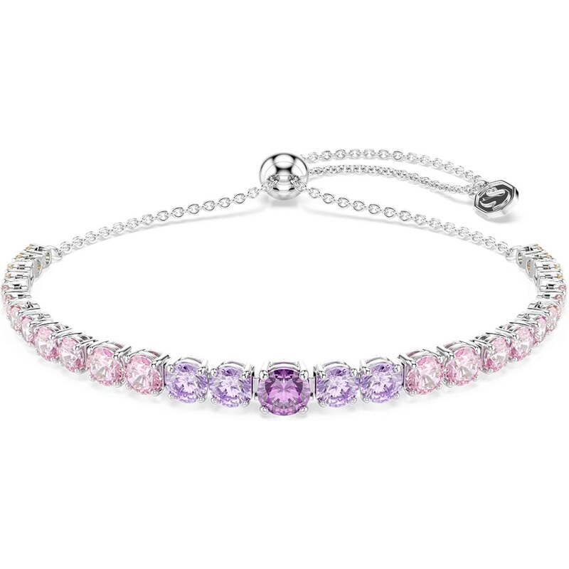 Swarovski Náramok fialová / orgovánová / ružová / strieborná 68416041