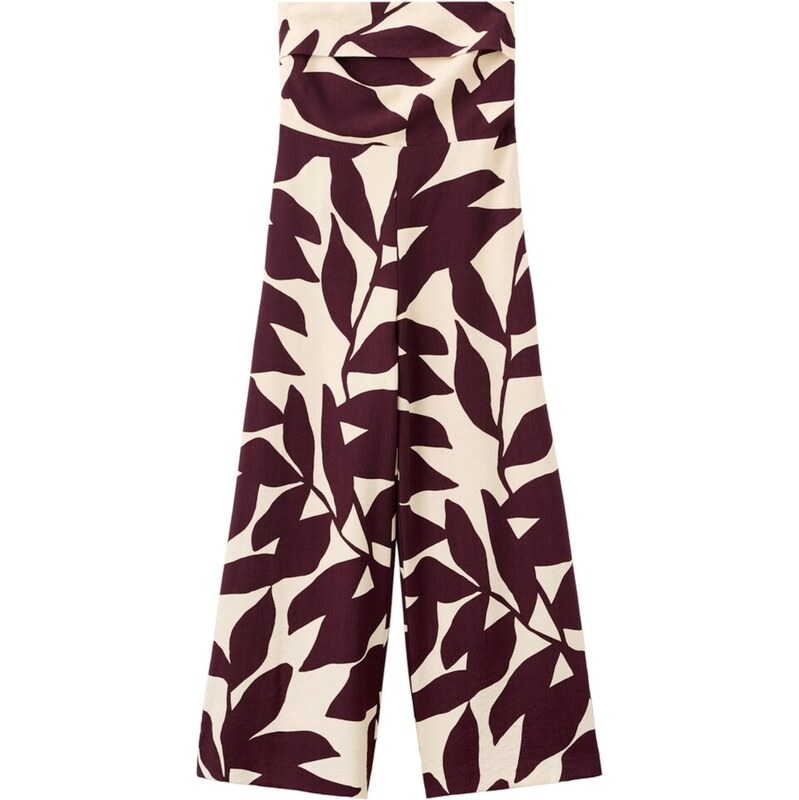 MANGO Overal Plumas krémová / vínovo červená 68415080