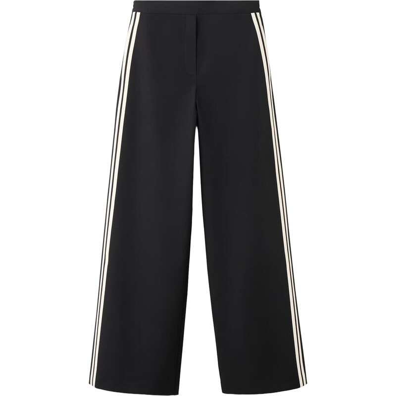 MANGO Nohavice čierna / biela ako vlna 68415086