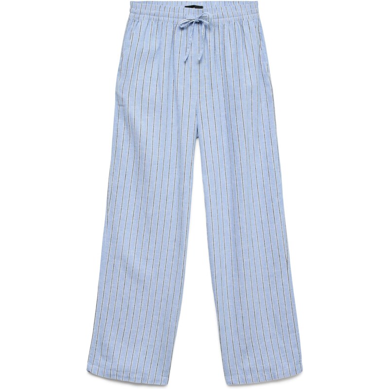 VERO MODA Nohavice VMLINN svetlomodrá / čierna / biela 68427644