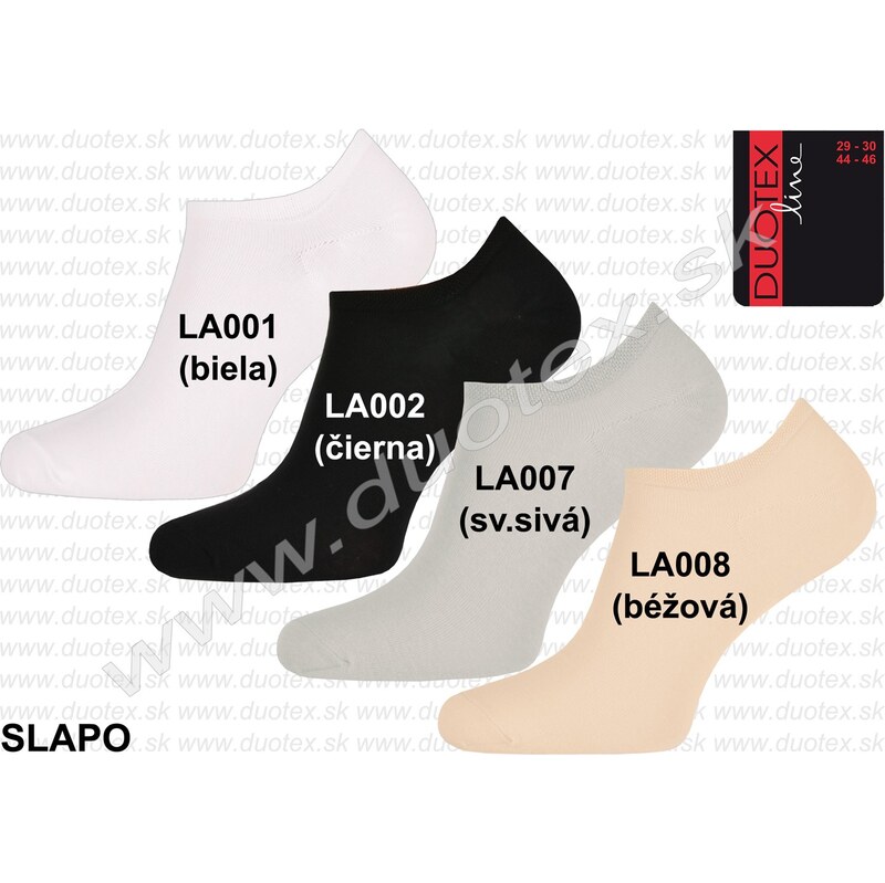 DUOTEX Členkové ponožky Slapo LA001-biela 35-37(23-24) 49870799