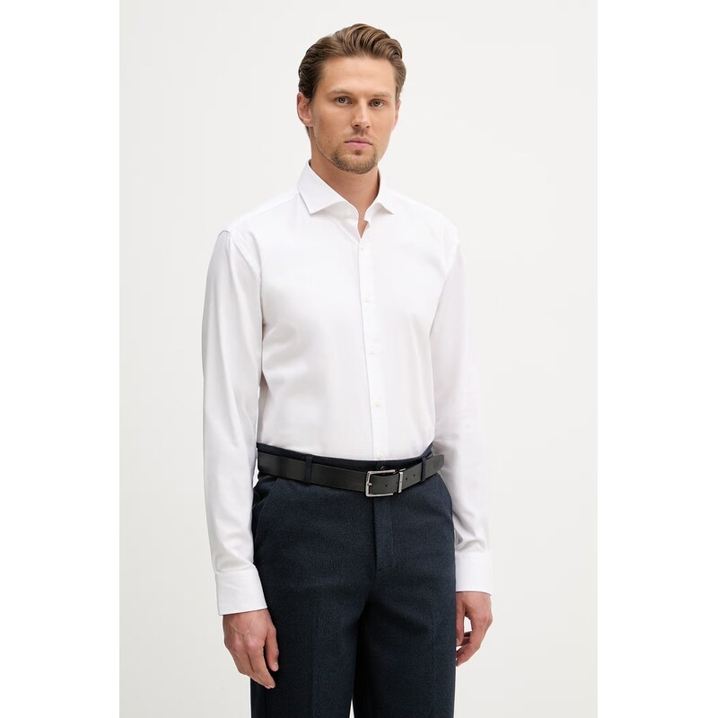 BOSS košeľa pánska bavlnená s elastanom HANK 68435273