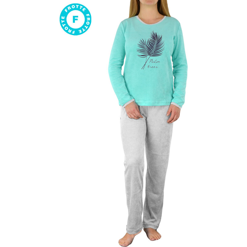 DUOTEX Froté pyžamo FrotonaVZ-2 tyrkys 2XL 49873247