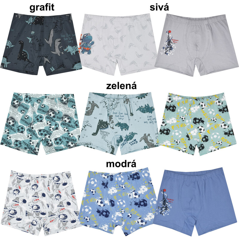 EVONA Chlapčenské boxerky Boxer-det-6V modrá 110 66679013