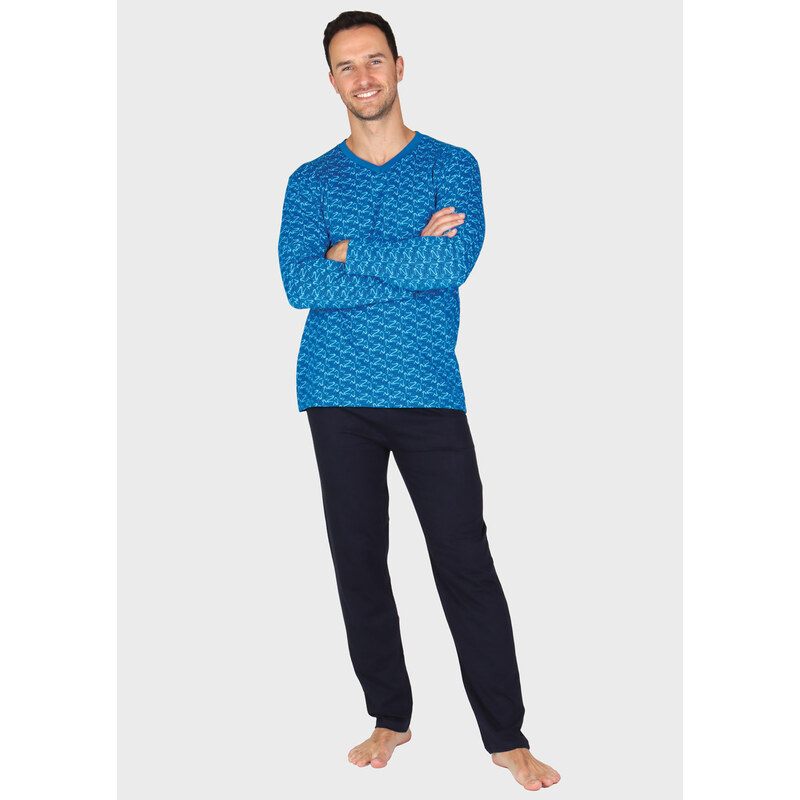 EVONA Pánske pyžamo P-Zane modrá 2XL 68414186