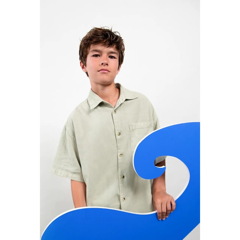 Mayoral košeľa detská s prímesou ľanu Boston by Mayoral 68435279