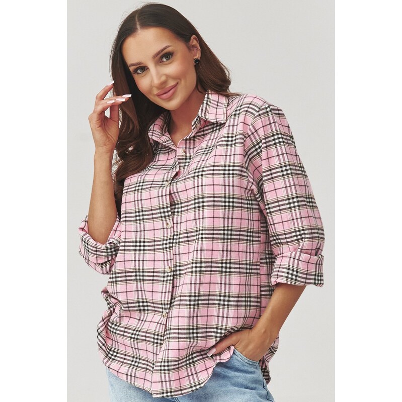 Makadamia dámská košile 1 C35 - růžová 68418625