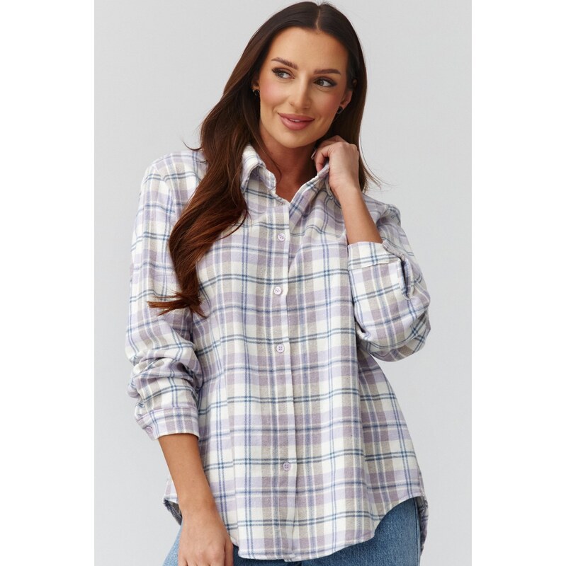 Makadamia dámska košeľa 8 C35 - sv. fialová 68418638