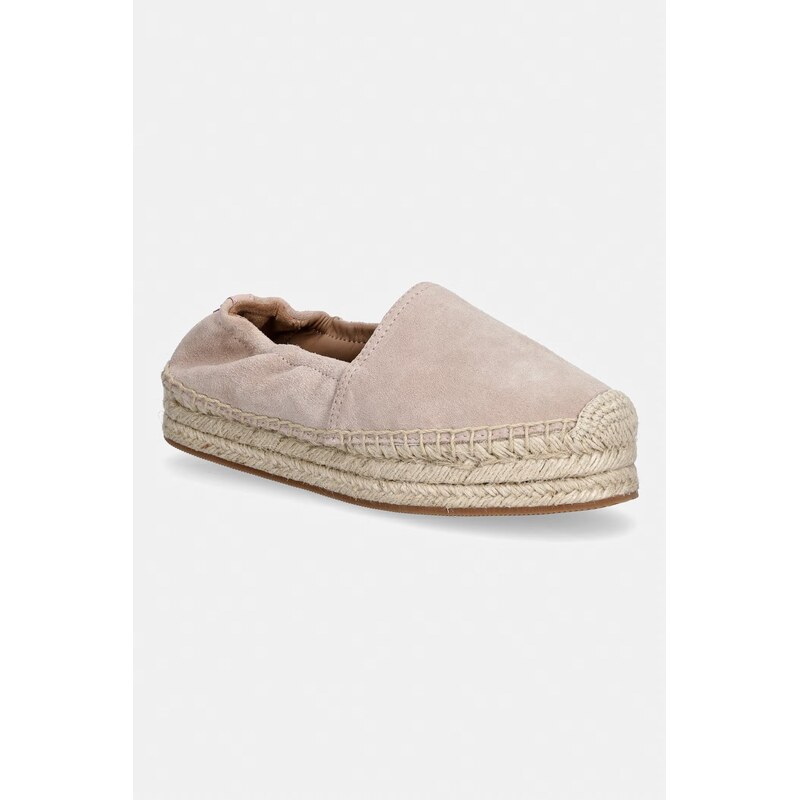 BOSS Espadrilky dámske zo semišu Madeira 68435431