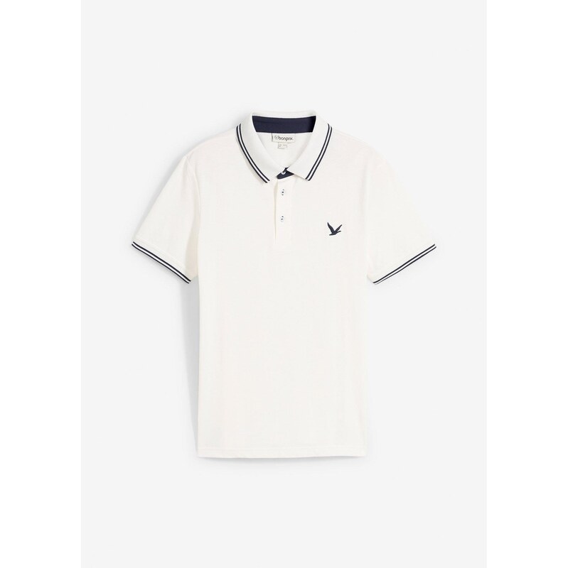 bonprix Polo tričko, piké, z čistej bavlny, farba biela 63894481