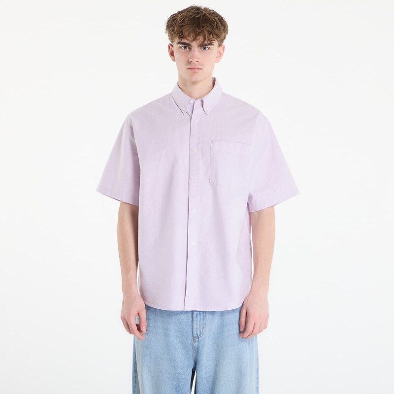 Košeľa Carhartt WIP S/S Braxton Shirt UNISEX Gentle Purple/ Wax S 68164607