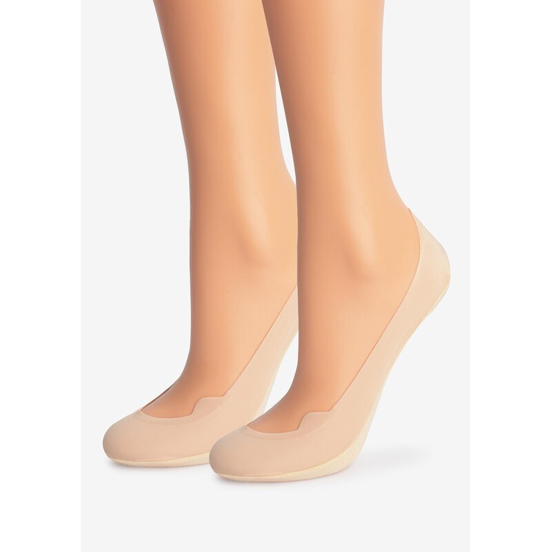 Dámske neviditeľné bavlnené ponožky do balerín so silikónom 2 páry E23 68420583