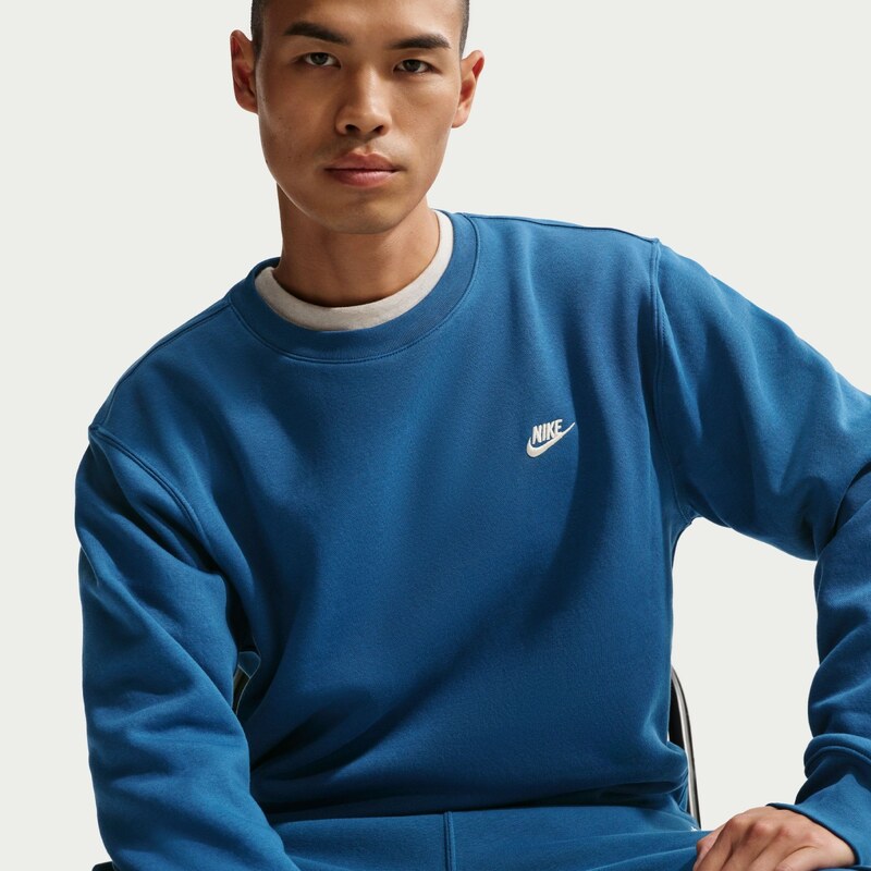 Nike Club Mens Fleece Crew COURT BLUE/LT KHAKI 68423366