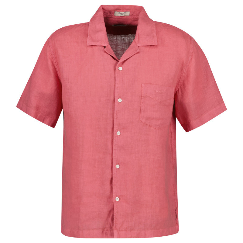 KOŠEĽA GANT REG GMNT DYED LINEN SS CAMP SHIRT ROSE PINK 68423463