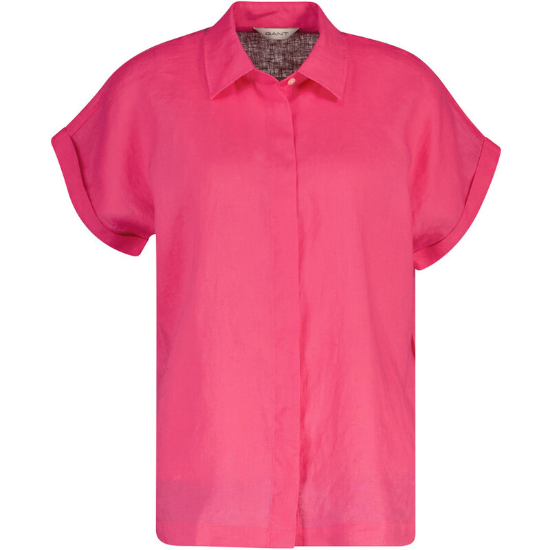 KOŠEĽA GANT LINEN CAP SLEEVE SHIRT BRIGHT FUSCHIA 68423472