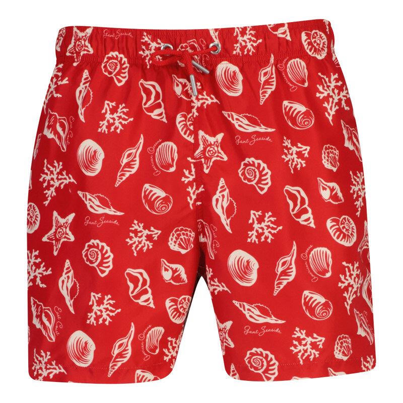 PLAVKY GANT SEASHELLS PRINT SWIM SHORTS ROSE RED 68423488