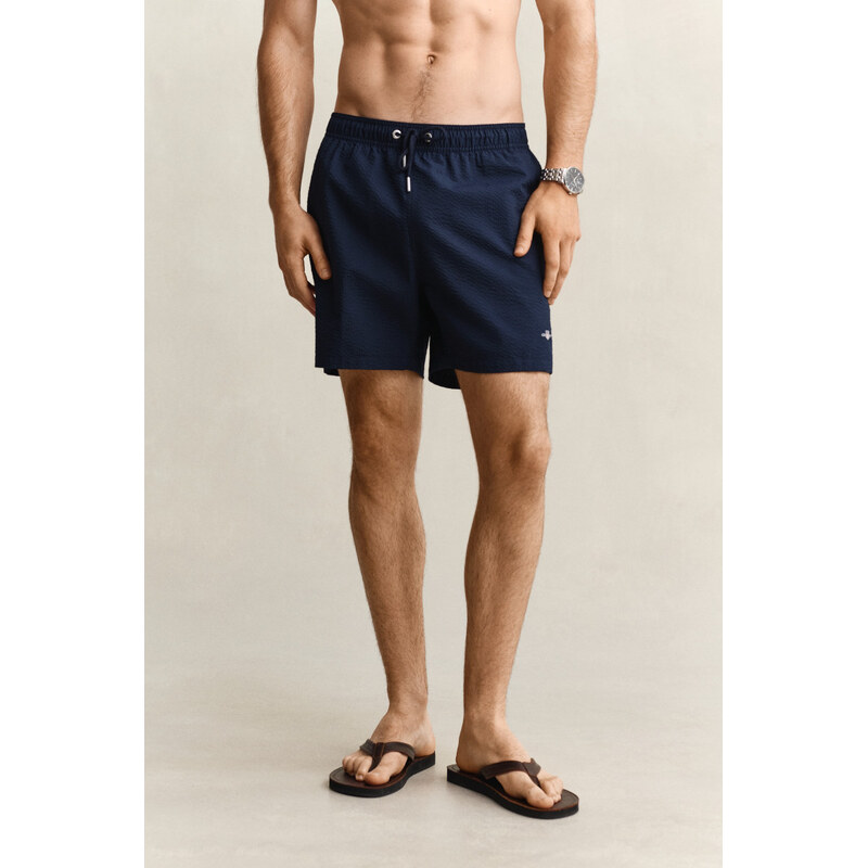 PLAVKY GANT SEERSUCKER SWIM SHORTS MARINE 68423490