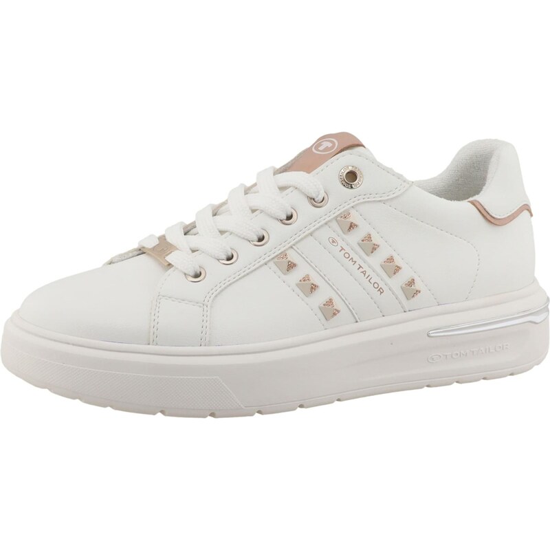 TOM TAILOR Nízke tenisky púdrová / biela 68427035